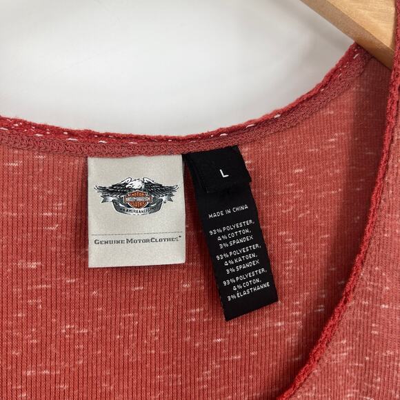 Y2k Vintage Harley-Davidson Motorcycles Graphic Tank Top Size Large - Picture 3 of 4